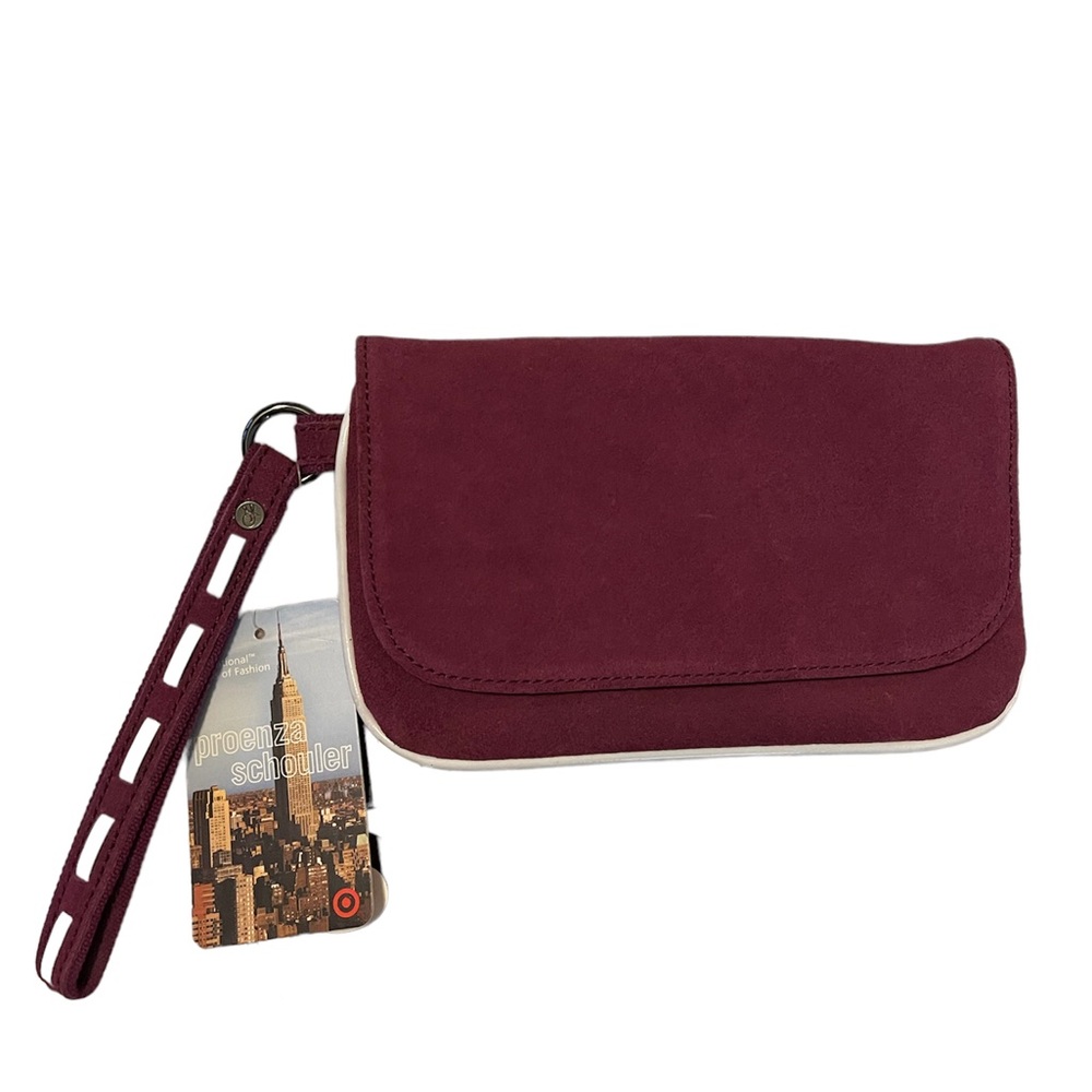 NWT Designer Proenza Schouler For Target Purple Genuine Leather Wristlet